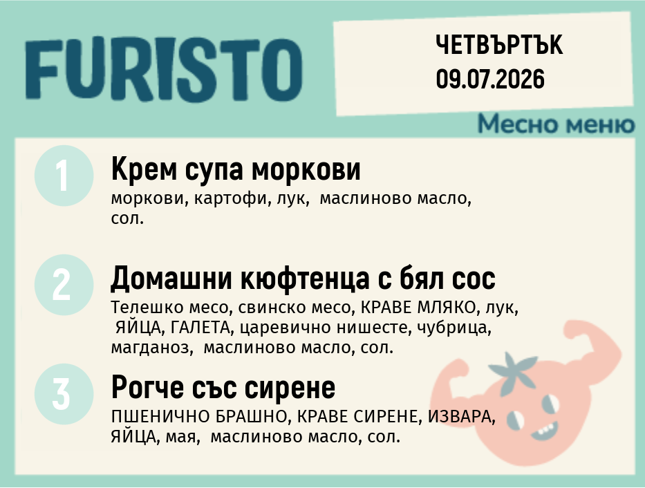 Меню 09.07 месно 200гр.